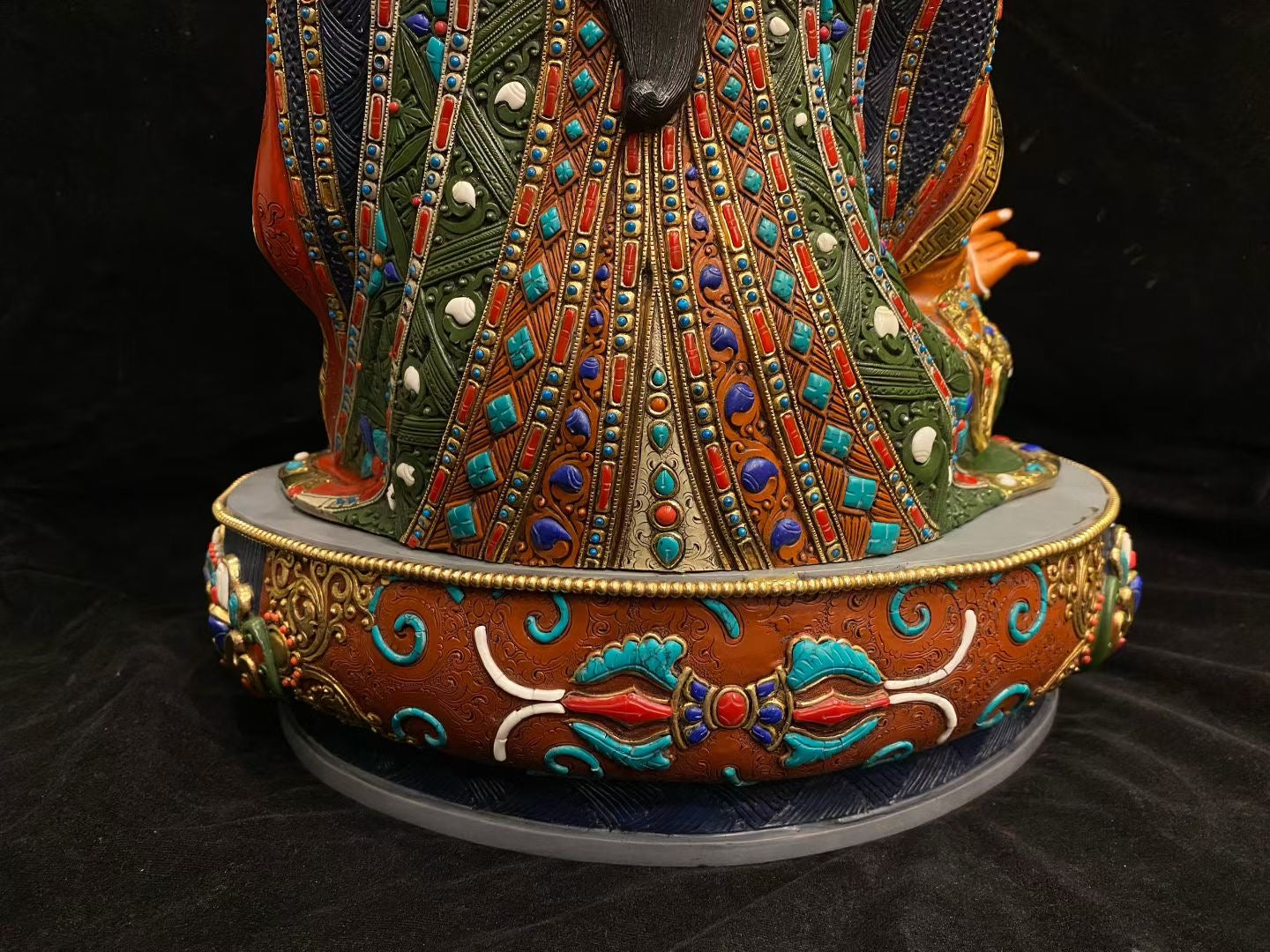 Guru Rinpoche (Padmasambhava) Buddha Statue 55cm / 21.7" Hand-Carved Copper Gilded & Painted – Museum-Quality Ancient Technique Himalayan Art Nepal | Bo Tree Arts