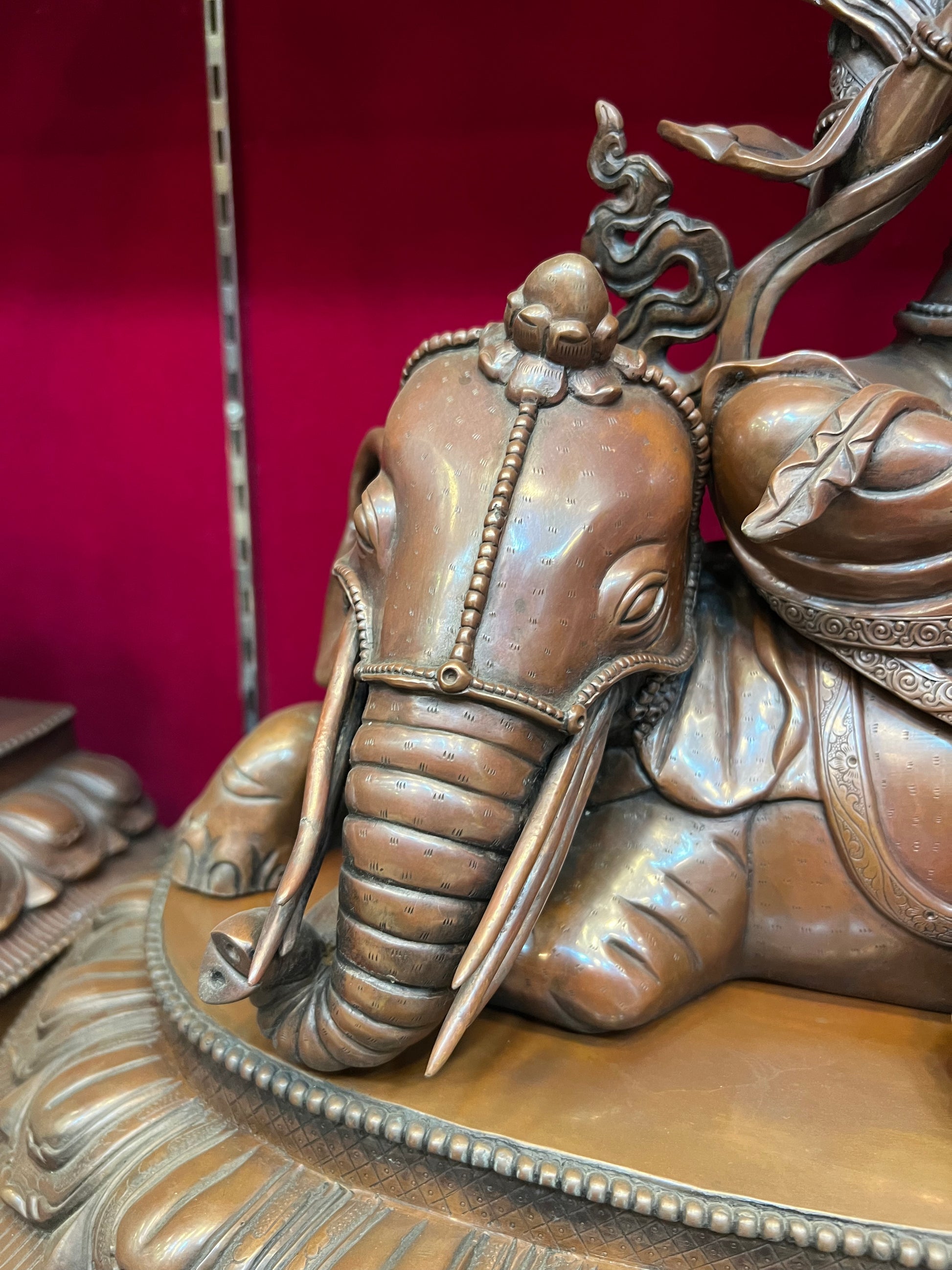 Manjushri & Samantabhadra Buddha Set 48cm / 18.9" Hand-Carved Copper – Wisdom & Action Bodhisattva Duo Botree Arts Masterwork | Bo Tree Arts
