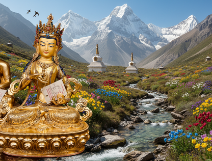 Vajrasattva Buddha Statue 33cm / 13" Hand-Carved Copper Gilded – Dorje Sempa Sacred Art Collection Nepal