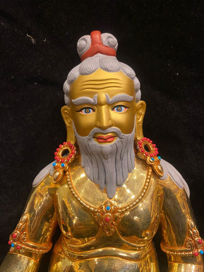 Thangtong Gyalpo (Mahāsiddha) Statue 33cm / 13" Hand-Carved Copper Gilded – Himalayan Art Nepal
