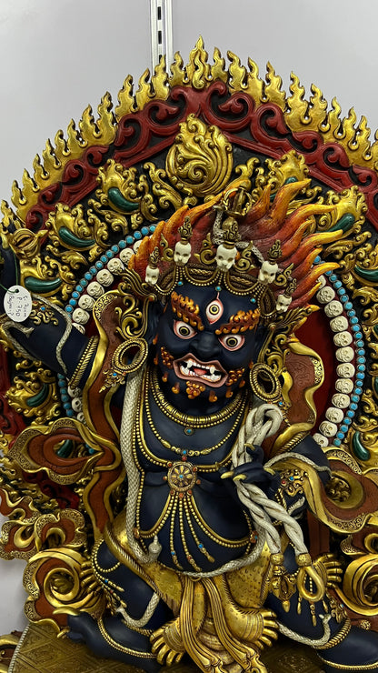 Vajrapani Buddha Statue 33cm / 13" Hand-Carved Copper Gilded & Painted – Chana Dorje Museum-Quality Collection Nepal