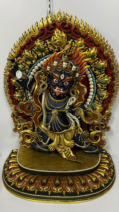 Vajrapani Buddha Statue 33cm / 13" Hand-Carved Copper Gilded & Painted – Chana Dorje Museum-Quality Collection Nepal