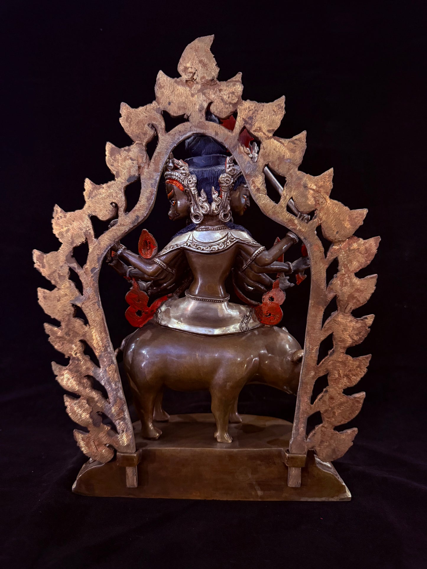 Marichi Buddha Statue 35cm / 13.8" Hand-Carved Copper Silver-Gilt – Goddess of Dawn Botree Arts Himalayan Art – Handmade Tibetan Buddhist Statue, Lost-Wax Cast Himalayan Art from Nepal
