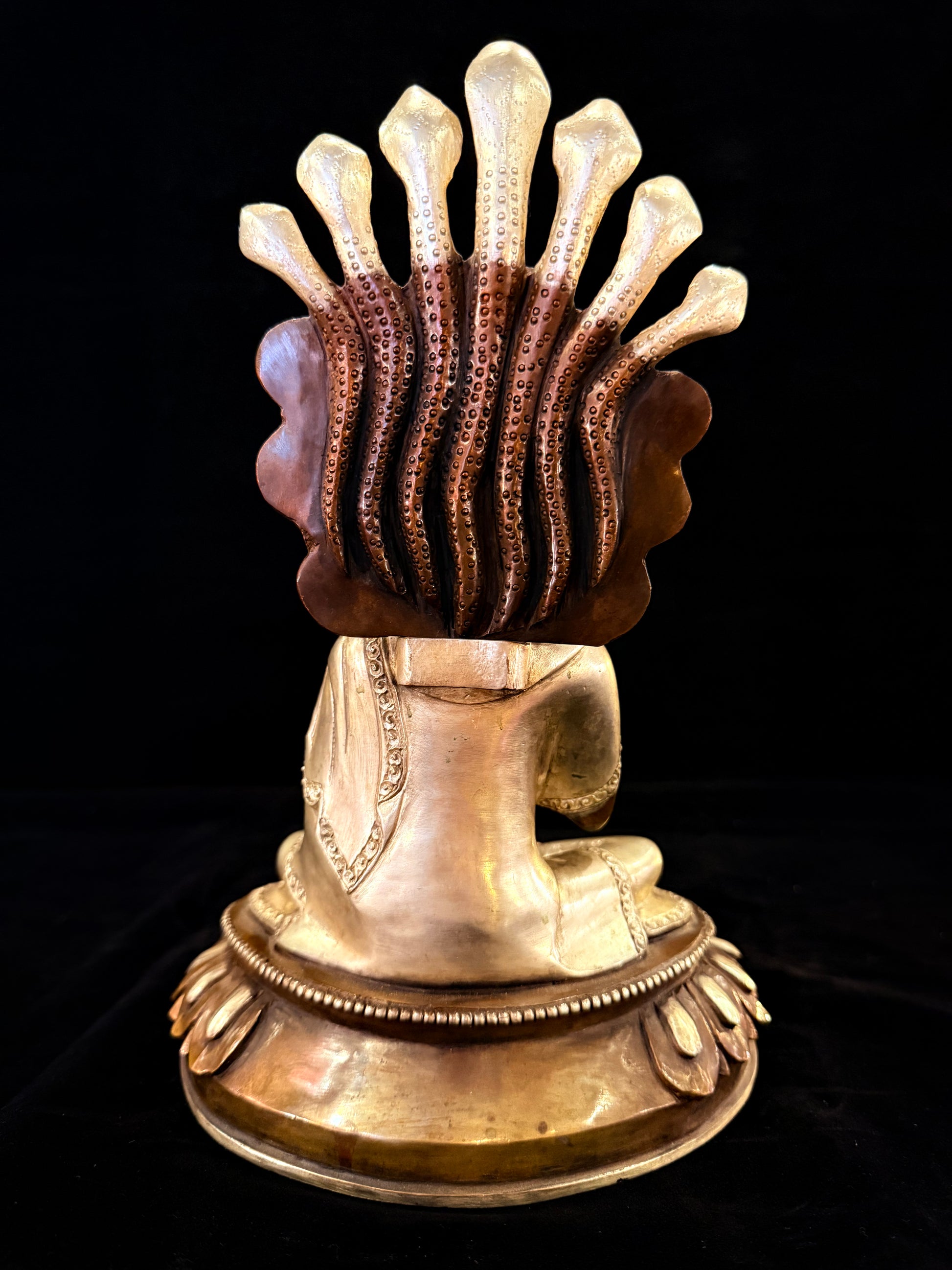 Nagarjuna Buddha Statue 28cm / 11" Hand-Carved Copper Silver-Gilt – Great Philosopher Botree Arts Heritage Collection | Bo Tree Arts