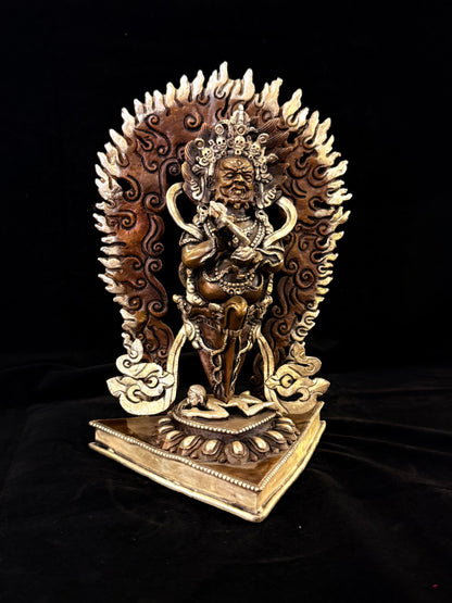Vajrakilaya Buddha Statue 24cm / 9.4" Hand-Carved Copper Silver-Gilt – Dorje Phurba Fine Art Collection Nepal