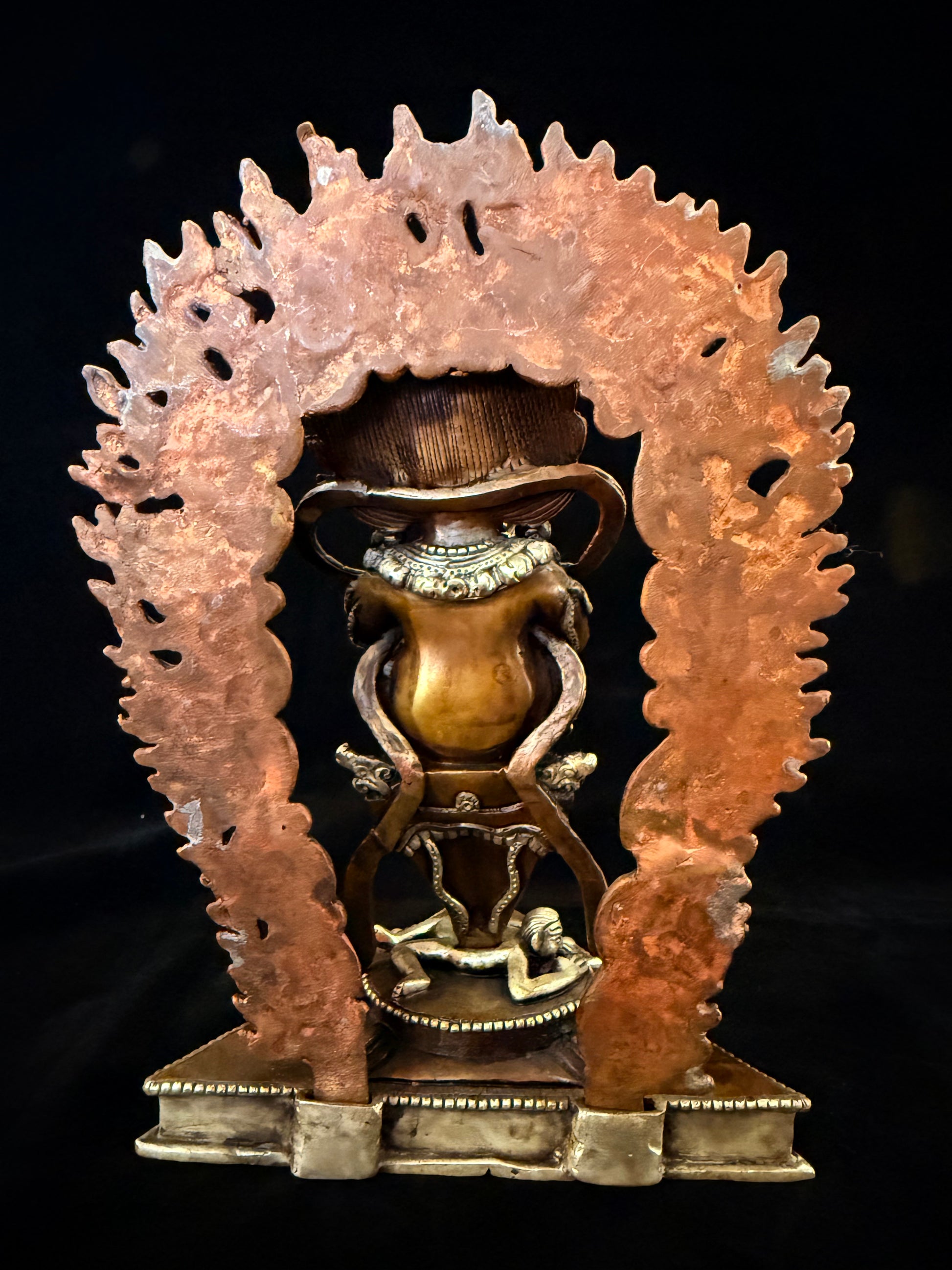 Vajrakilaya Buddha Statue 24cm / 9.4" Hand-Carved Copper Silver-Gilt – Dorje Phurba Fine Art Collection Nepal | Bo Tree Arts