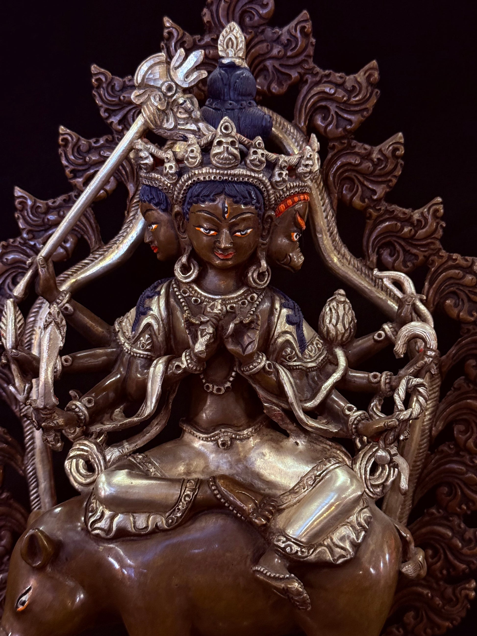 Marichi Buddha Statue 35cm / 13.8" Hand-Carved Copper Silver-Gilt – Goddess of Dawn Botree Arts Himalayan Art | Bo Tree Arts