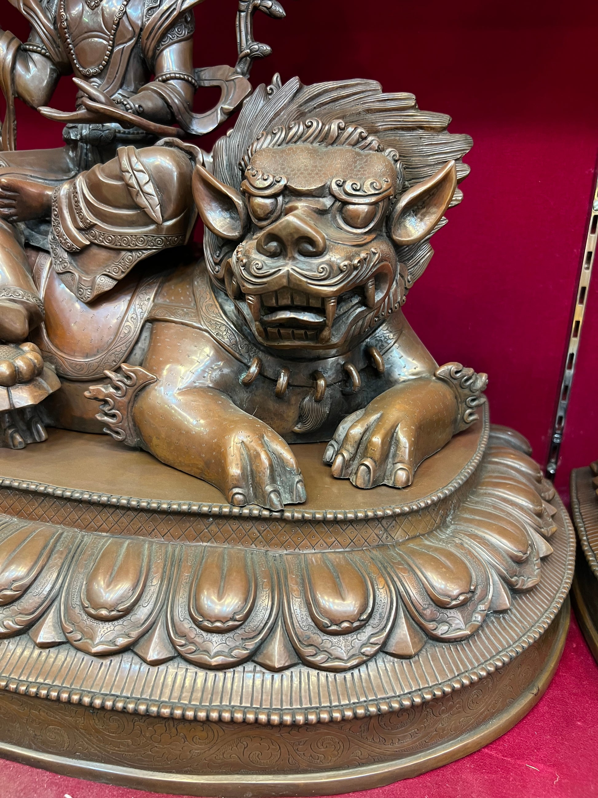 Manjushri & Samantabhadra Buddha Set 48cm / 18.9" Hand-Carved Copper – Wisdom & Action Bodhisattva Duo Botree Arts Masterwork | Bo Tree Arts