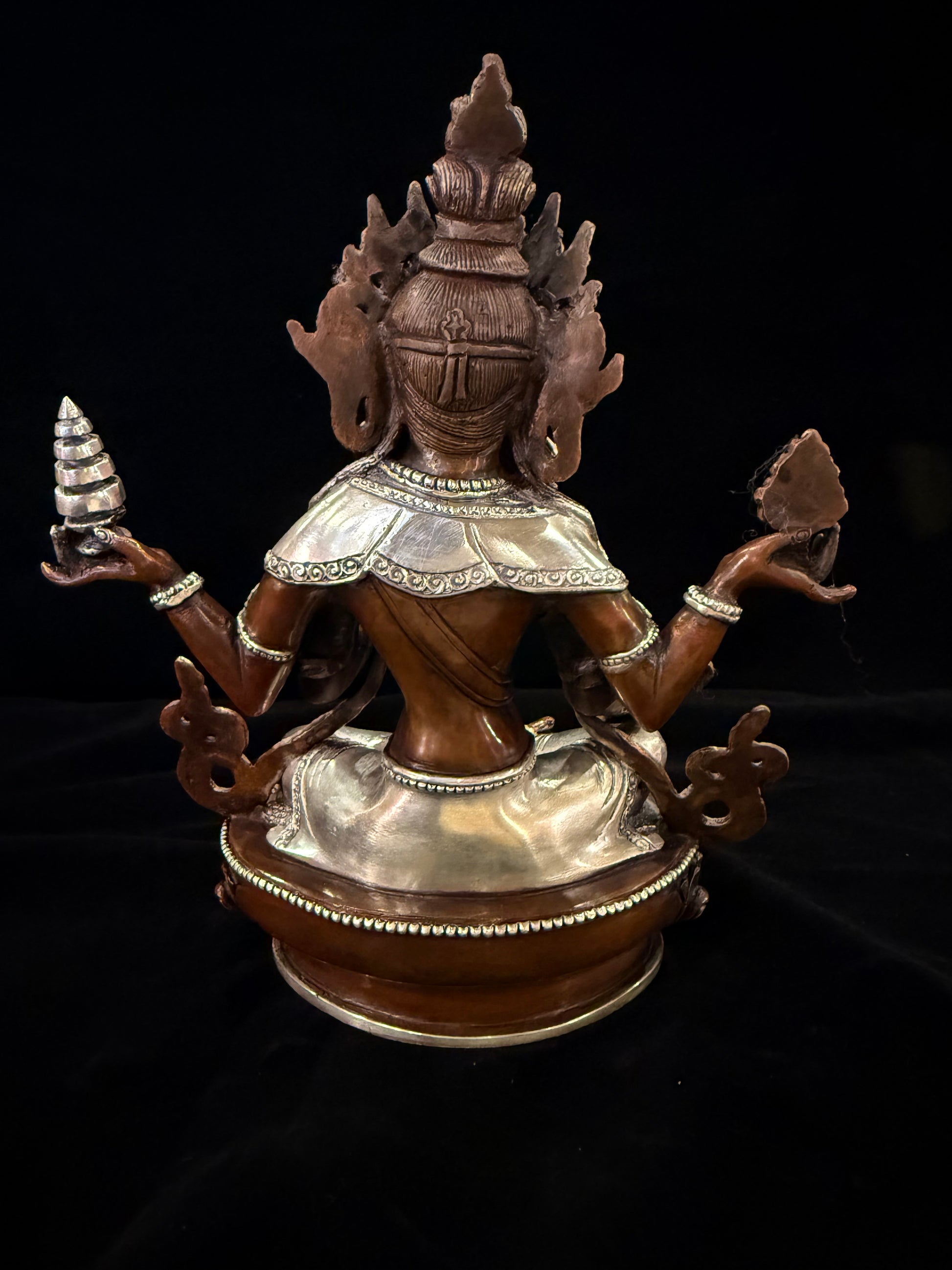 Prajnaparamita Buddha Statue 22cm / 8.7" Hand-Carved Copper Silver-Gilt – Mother of All Buddhas Botree Arts Collection | Bo Tree Arts